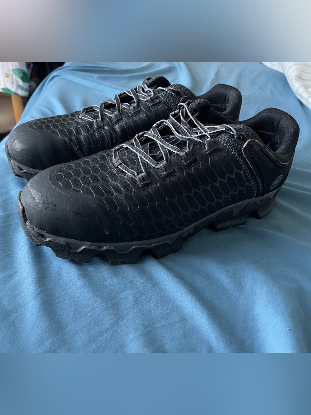 Timberland PRO Black Hex-Pattern Work Steel Toe Shoes
